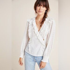 Maeve Anthropologie Laila Ruffled Blouse